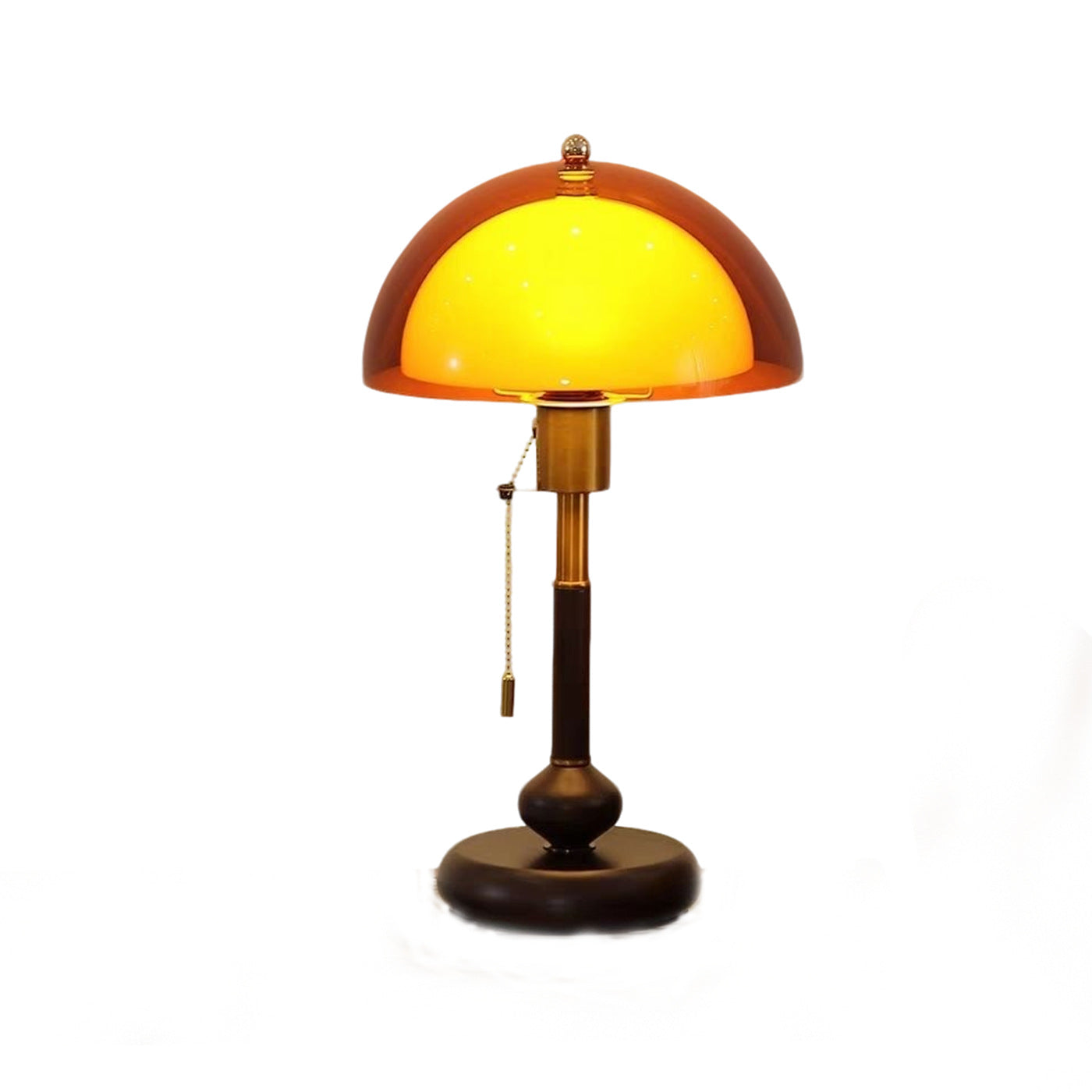 French vintage style bedroom bedside table lamp, retro, minimalist, modern, classic, double-layer shade, atmospheric, Instagram-worthy lighting.