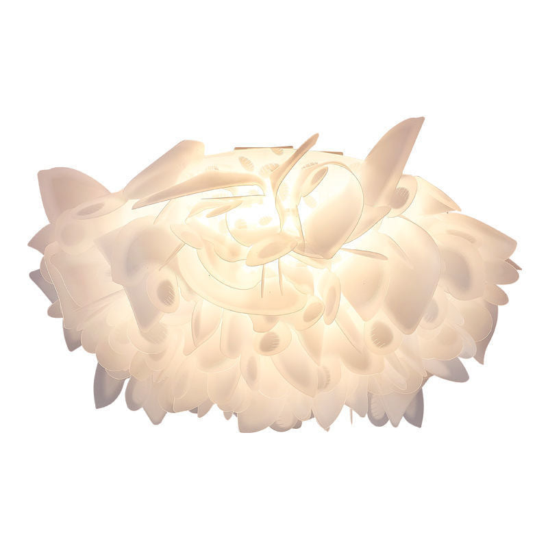 Luxury New Petal Cream Ceiling Light for Bedroom and Living Room, Girlish Princess Style, American Style Acrylic Pendant Light